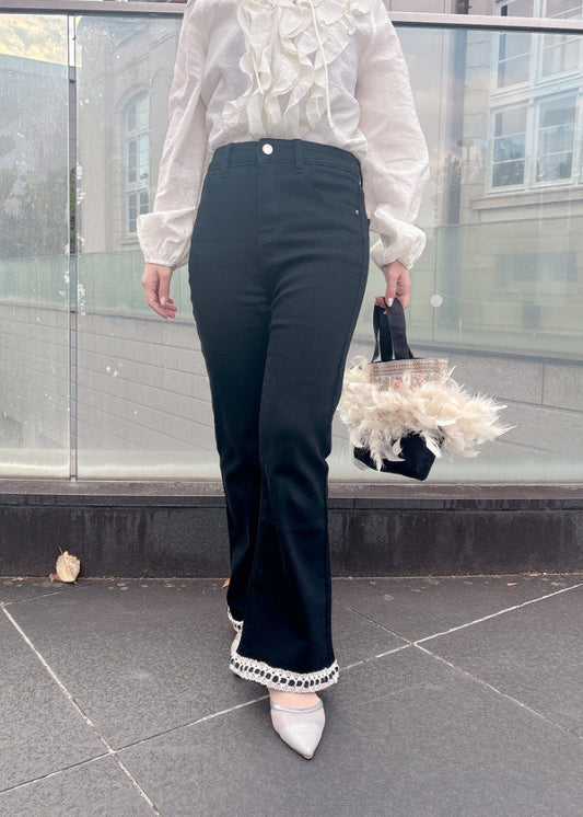 ブラックフレアパンツ（裏起毛あり・なし）