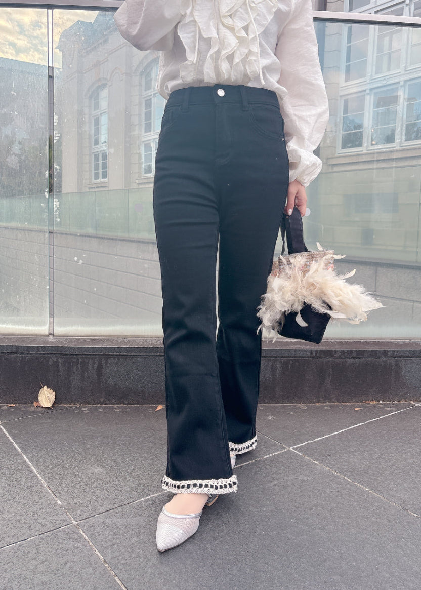 ブラックフレアパンツ（裏起毛あり・なし）