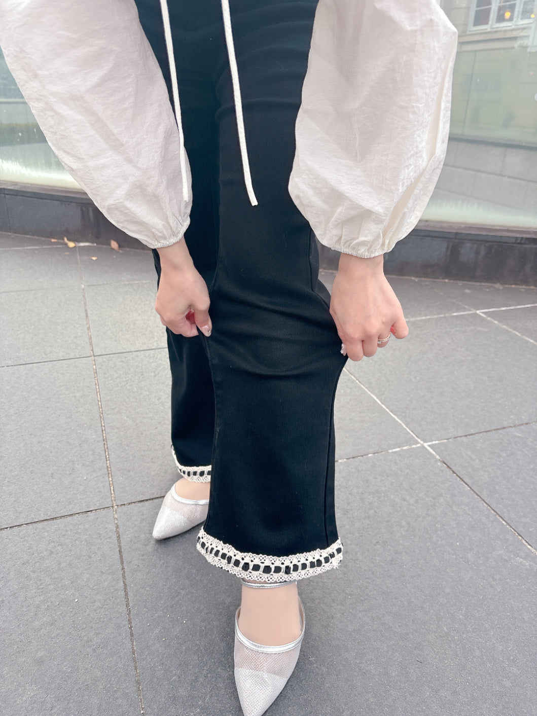 ブラックフレアパンツ（裏起毛あり・なし）