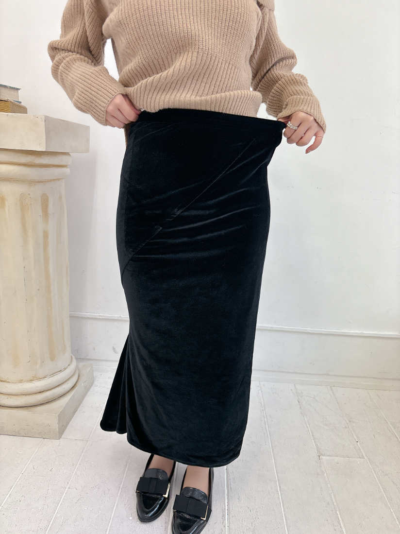 ベロアフリルスカート