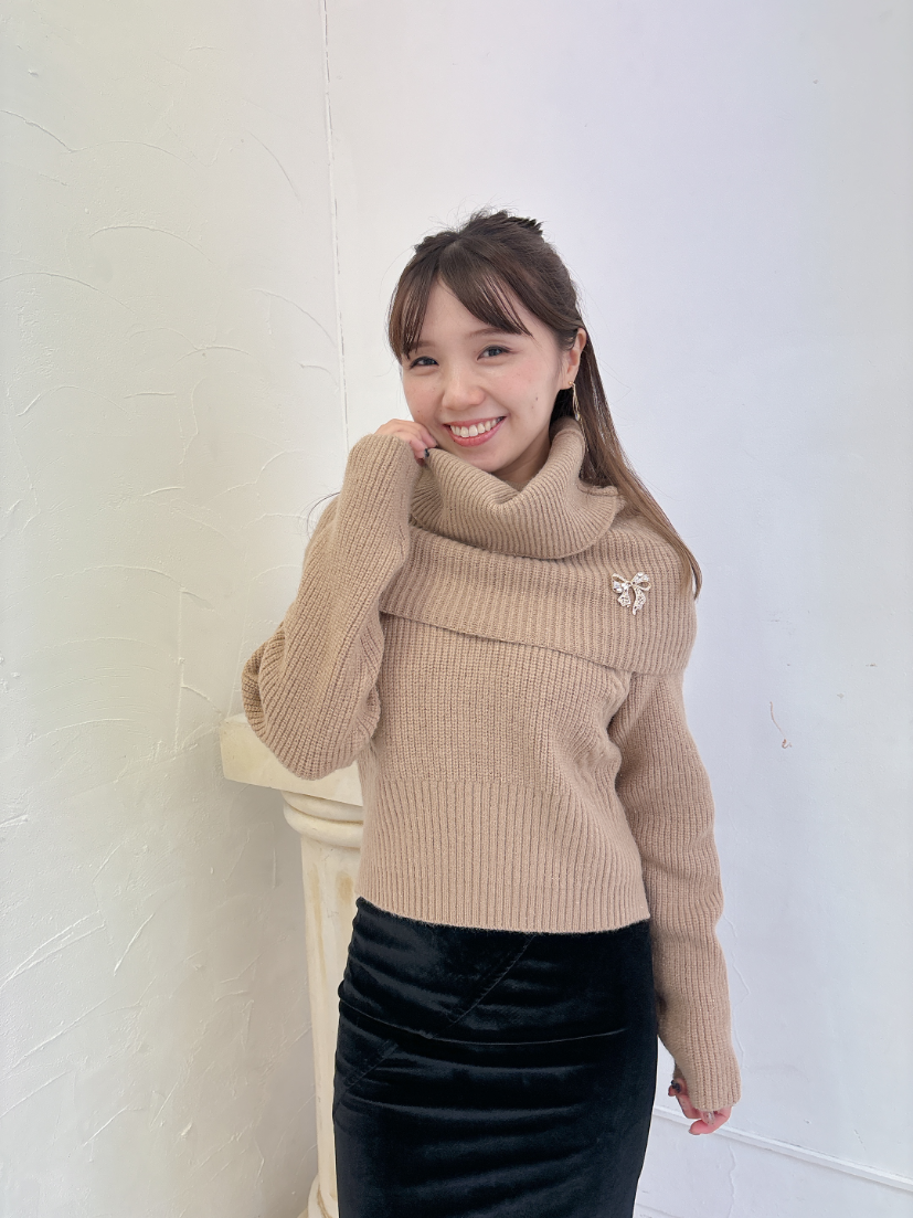 リボンビジューブローチ