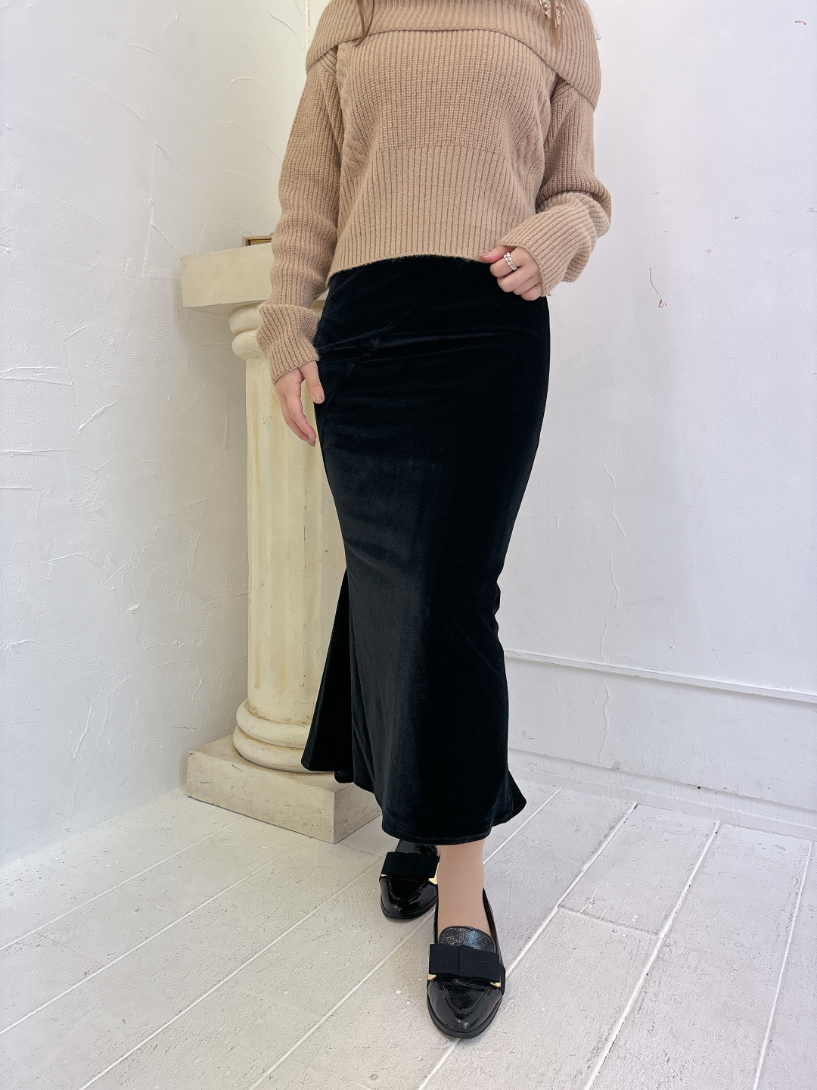 ベロアフリルスカート