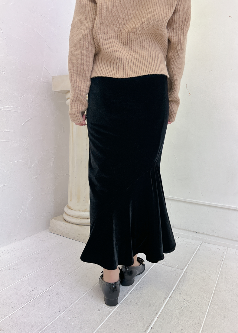 ベロアフリルスカート