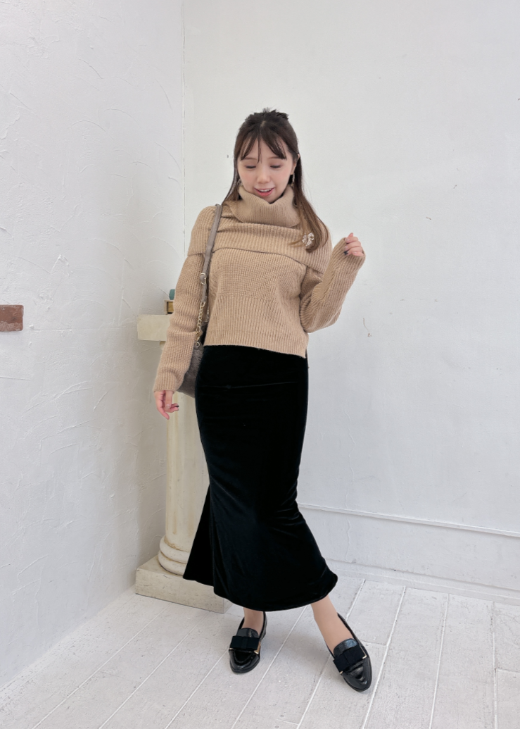 ベロアフリルスカート