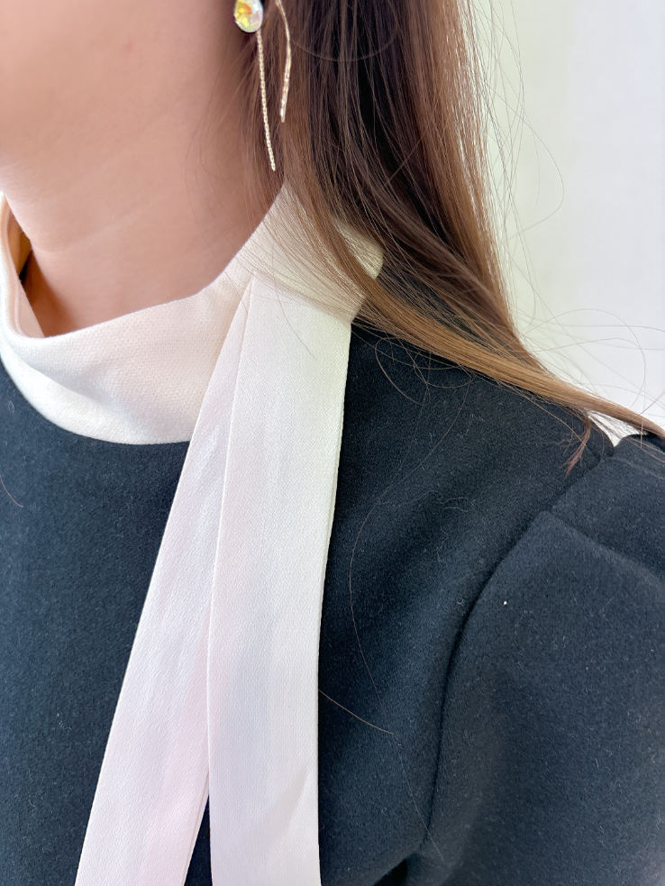 リボンモノトーンワンピース