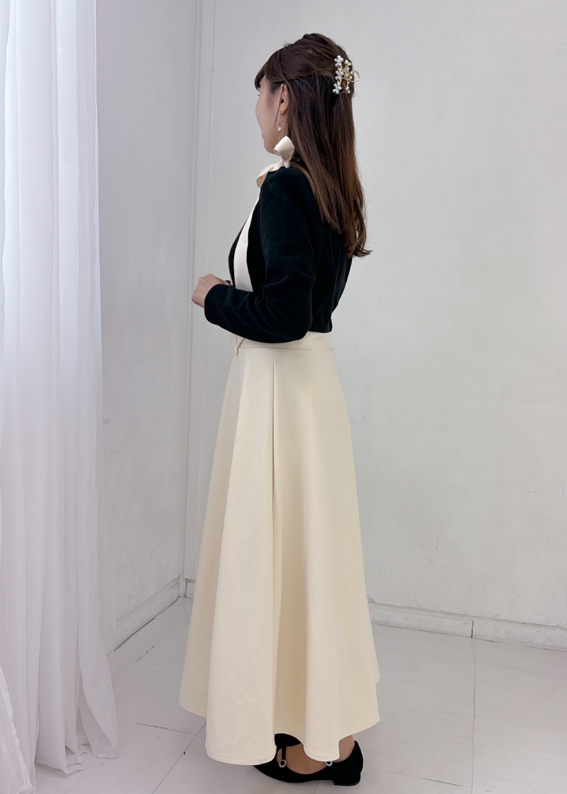 リボンモノトーンワンピース