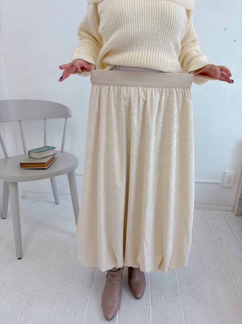 花柄バルーンスカート