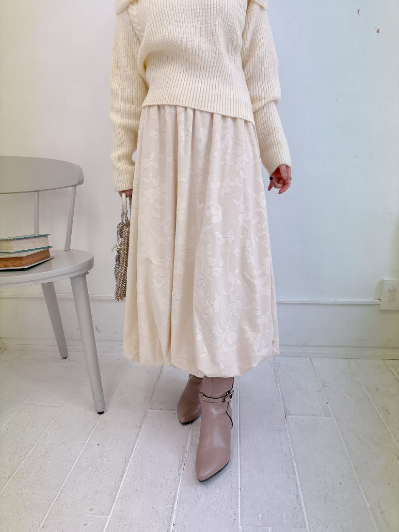 花柄バルーンスカート