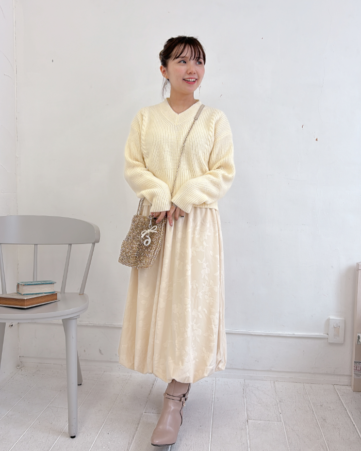 花柄バルーンスカート