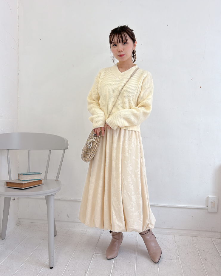 花柄バルーンスカート