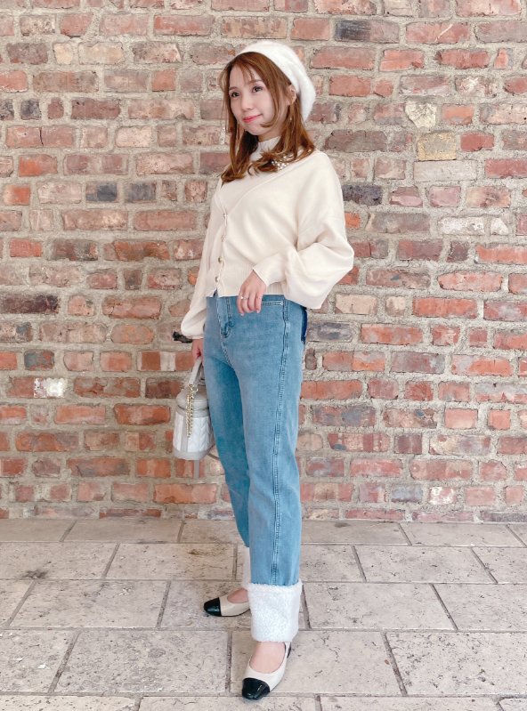 裏起毛あったかボアデニム