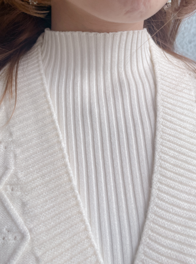 ベスト付きニットワンピース