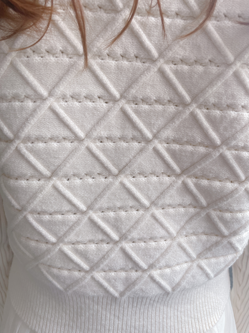 ベスト付きニットワンピース