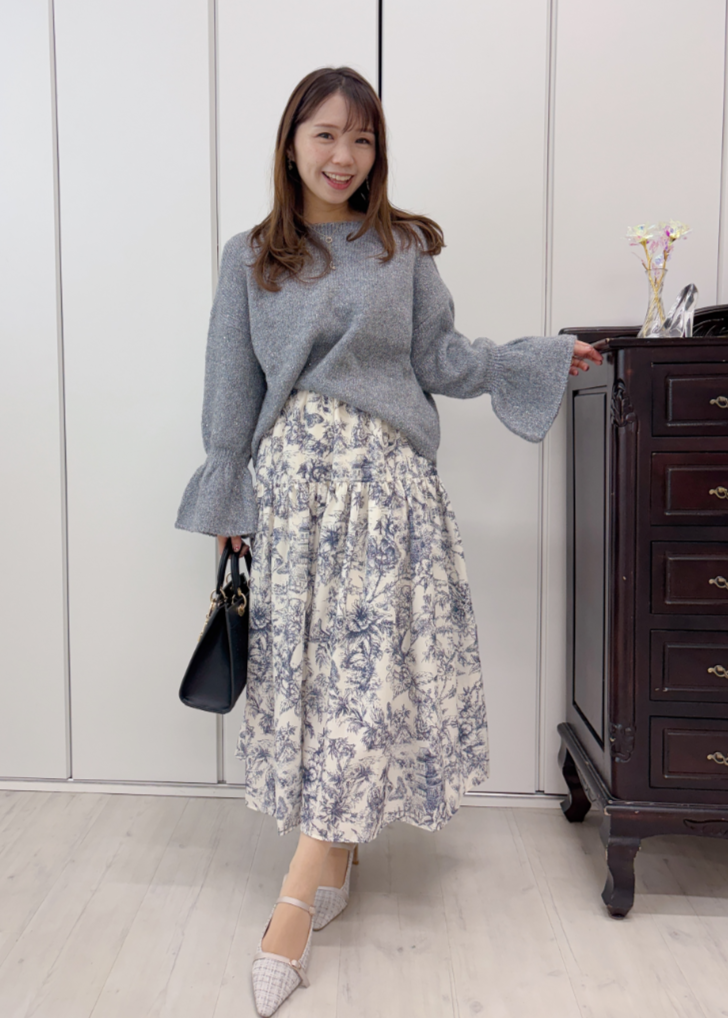 トワルドジュイ柄スカート