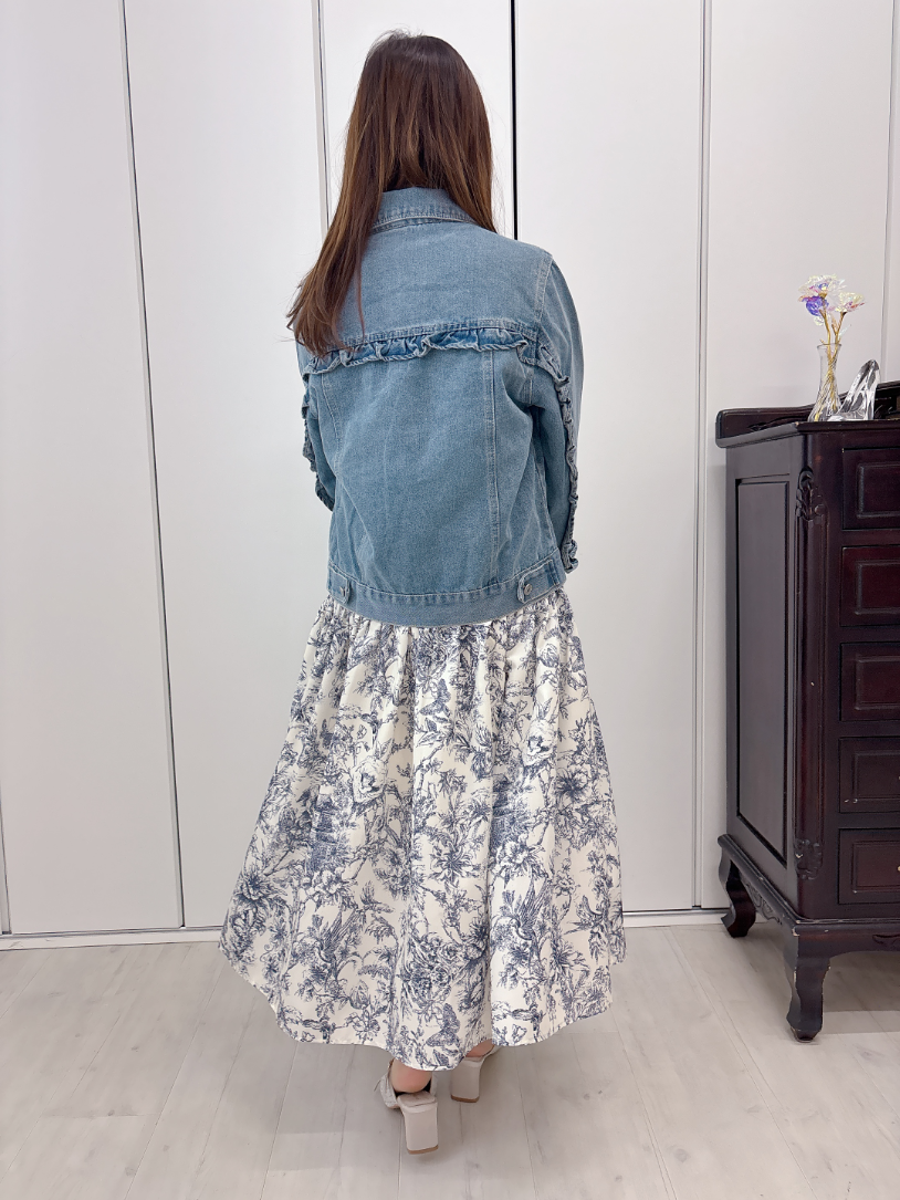 フリルデニムジャケット