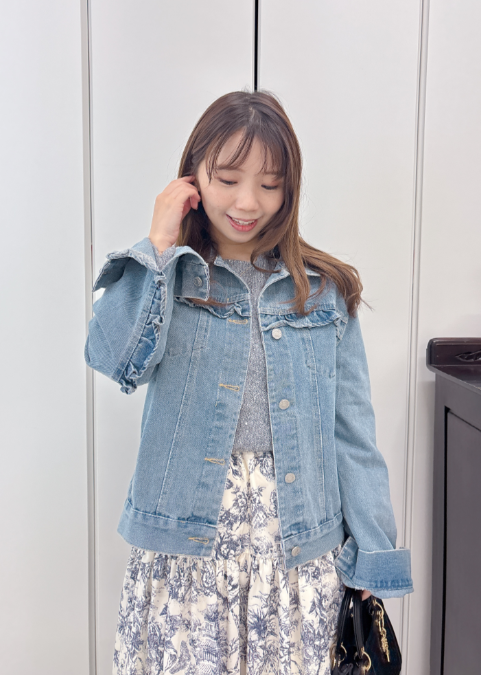 フリルデニムジャケット
