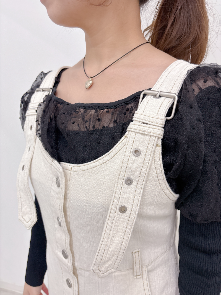 ホワイトデニムジャンスカ