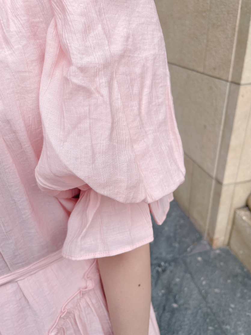 パフスリーブフレンチワンピース