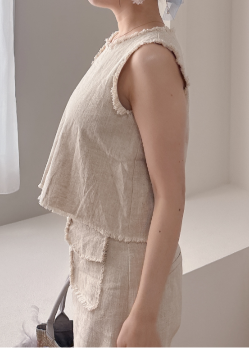 リネン混セットアップ